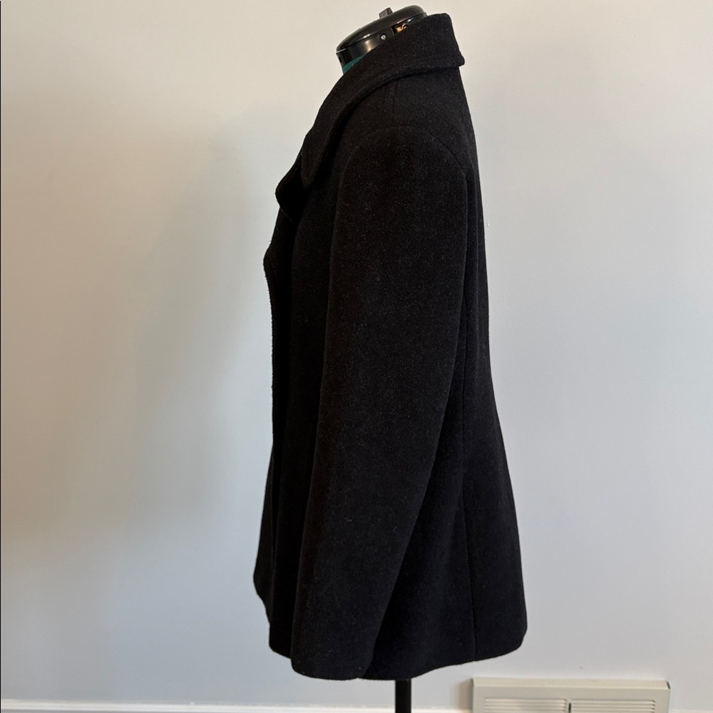 CALVIN KLEIN Charcoal Wool Blend Coat - Picture 3 of 8